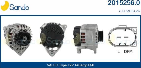 Sando 2015256.0 - Alternatore www.autoricambi360.it