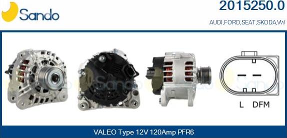 Sando 2015250.0 - Alternatore www.autoricambi360.it