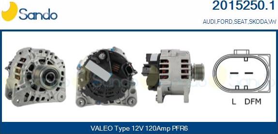 Sando 2015250.1 - Alternatore www.autoricambi360.it