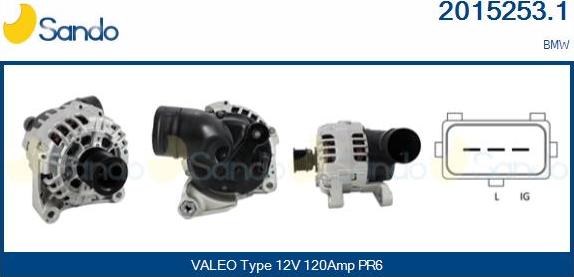 Sando 2015253.1 - Alternatore www.autoricambi360.it