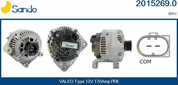 Sando 2015269.0 - Alternatore www.autoricambi360.it
