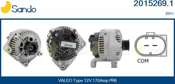 Sando 2015269.1 - Alternatore www.autoricambi360.it