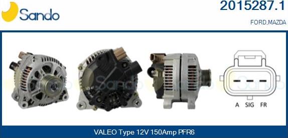 Sando 2015287.1 - Alternatore www.autoricambi360.it