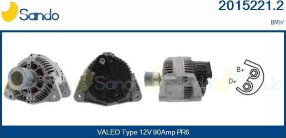 Sando 2015221.2 - Alternatore www.autoricambi360.it