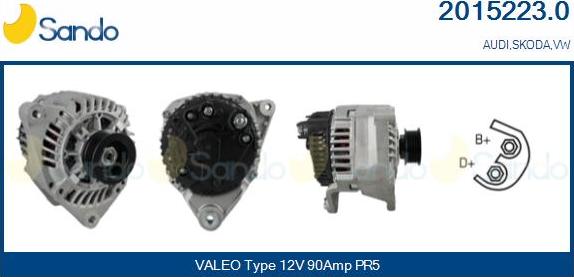 Sando 2015223.0 - Alternatore www.autoricambi360.it