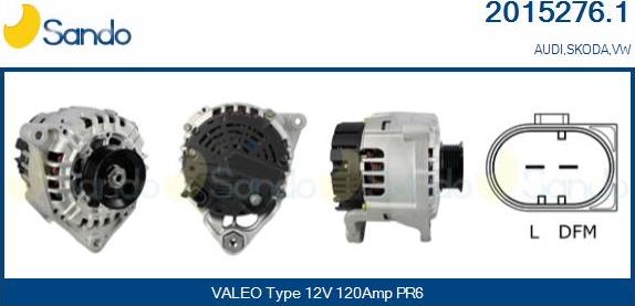 Sando 2015276.1 - Alternatore www.autoricambi360.it