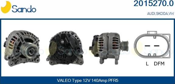 Sando 2015270.0 - Alternatore www.autoricambi360.it