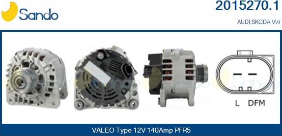 Sando 2015270.1 - Alternatore www.autoricambi360.it