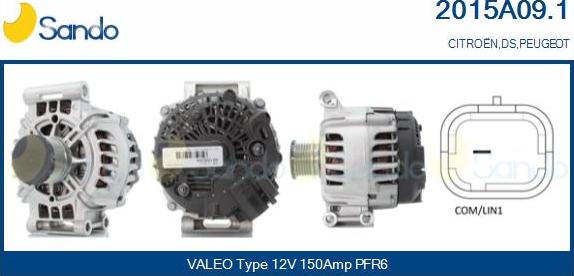 Sando 2015A09.1 - Alternatore www.autoricambi360.it