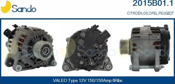 Sando 2015B01.1 - Alternatore www.autoricambi360.it