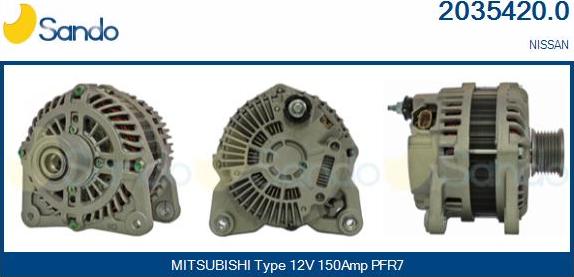 Sando 2035420.0 - Alternatore www.autoricambi360.it