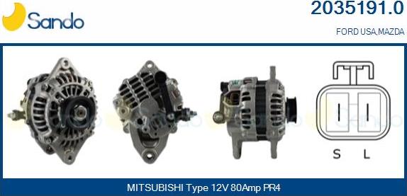 Sando 2035191.0 - Alternatore www.autoricambi360.it