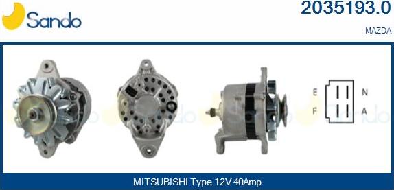 Sando 2035193.0 - Alternatore www.autoricambi360.it