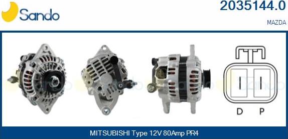 Sando 2035144.0 - Alternatore www.autoricambi360.it