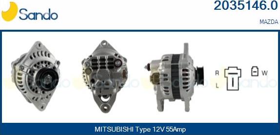 Sando 2035146.0 - Alternatore www.autoricambi360.it