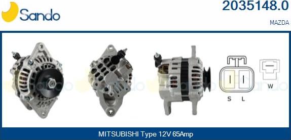 Sando 2035148.0 - Alternatore www.autoricambi360.it