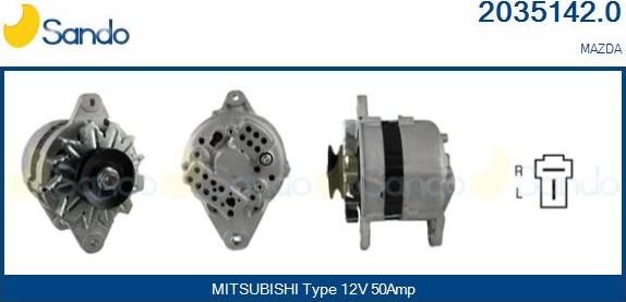 Sando 2035142.0 - Alternatore www.autoricambi360.it