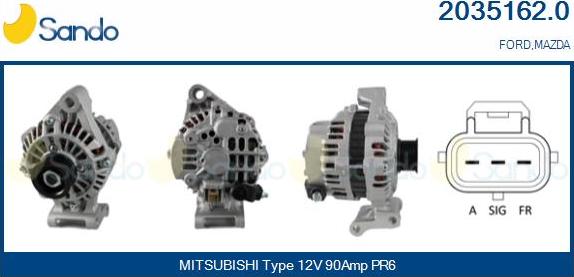 Sando 2035162.0 - Alternatore www.autoricambi360.it