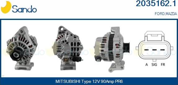 Sando 2035162.1 - Alternatore www.autoricambi360.it