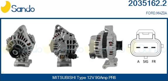Sando 2035162.2 - Alternatore www.autoricambi360.it
