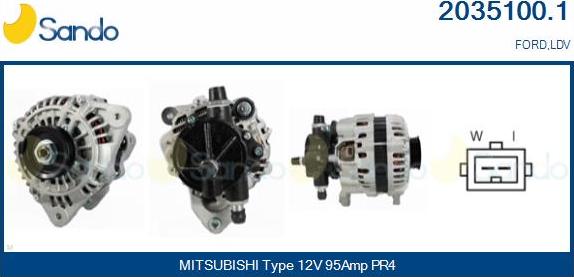 Sando 2035100.1 - Alternatore www.autoricambi360.it