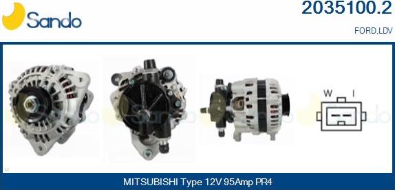 Sando 2035100.2 - Alternatore www.autoricambi360.it