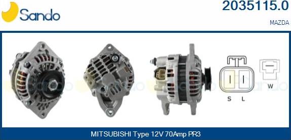 Sando 2035115.0 - Alternatore www.autoricambi360.it