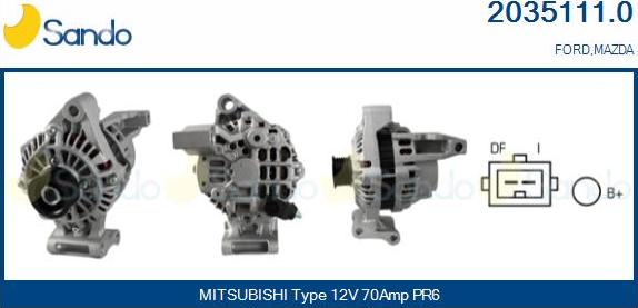 Sando 2035111.0 - Alternatore www.autoricambi360.it
