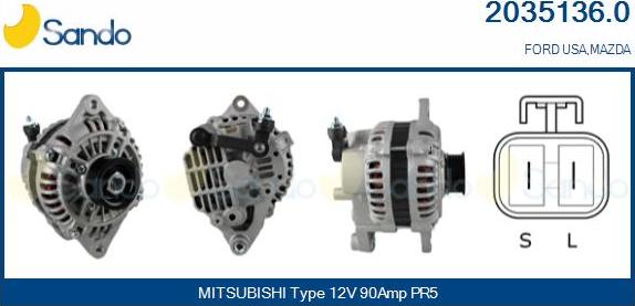 Sando 2035136.0 - Alternatore www.autoricambi360.it