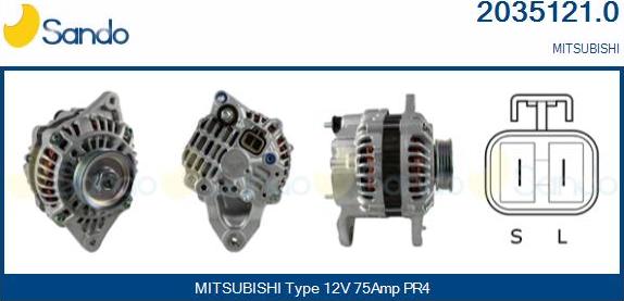 Sando 2035121.0 - Alternatore www.autoricambi360.it
