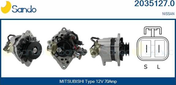 Sando 2035127.0 - Alternatore www.autoricambi360.it