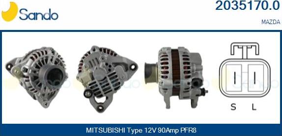 Sando 2035170.0 - Alternatore www.autoricambi360.it