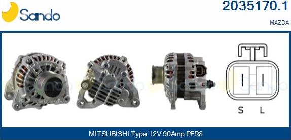 Sando 2035170.1 - Alternatore www.autoricambi360.it