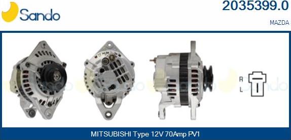 Sando 2035399.0 - Alternatore www.autoricambi360.it