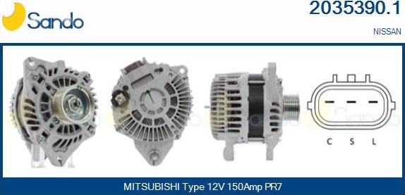 Sando 2035390.1 - Alternatore www.autoricambi360.it