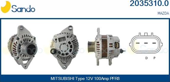 Sando 2035310.0 - Alternatore www.autoricambi360.it