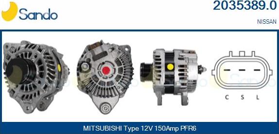 Sando 2035389.0 - Alternatore www.autoricambi360.it