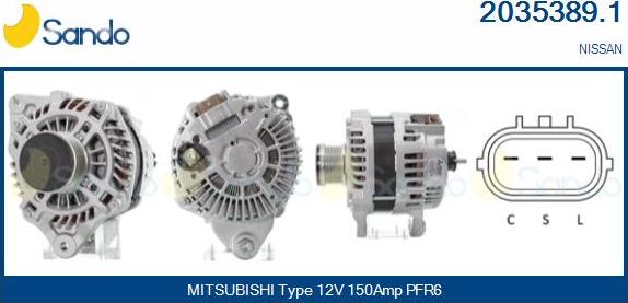 Sando 2035389.1 - Alternatore www.autoricambi360.it