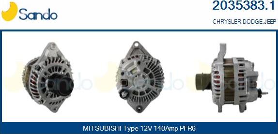 Sando 2035383.1 - Alternatore www.autoricambi360.it