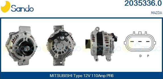Sando 2035336.0 - Alternatore www.autoricambi360.it