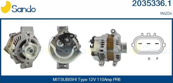 Sando 2035336.1 - Alternatore www.autoricambi360.it