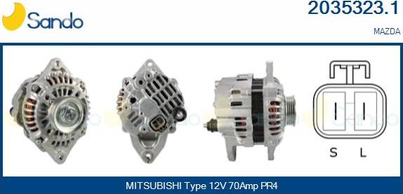 Sando 2035323.1 - Alternatore www.autoricambi360.it