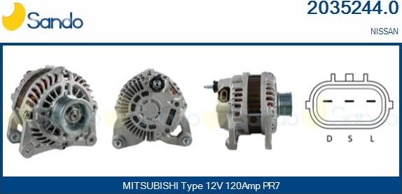 Sando 2035244.0 - Alternatore www.autoricambi360.it