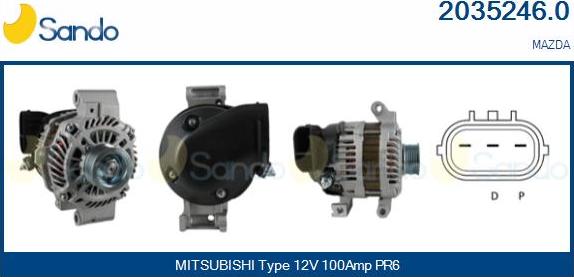 Sando 2035246.0 - Alternatore www.autoricambi360.it