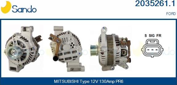 Sando 2035261.1 - Alternatore www.autoricambi360.it