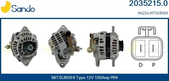 Sando 2035215.0 - Alternatore www.autoricambi360.it