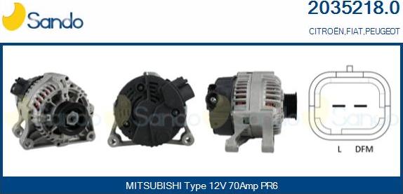 Sando 2035218.0 - Alternatore www.autoricambi360.it