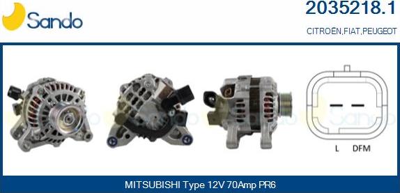 Sando 2035218.1 - Alternatore www.autoricambi360.it