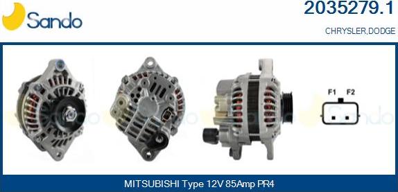 Sando 2035279.1 - Alternatore www.autoricambi360.it