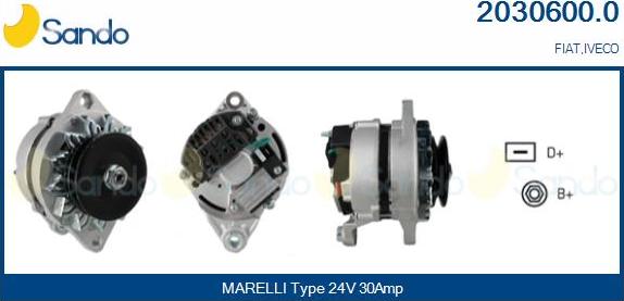 Sando 2030600.0 - Alternatore www.autoricambi360.it